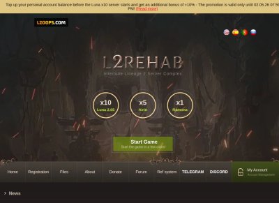 L2REHAB server screenshot - Interlude gameplay