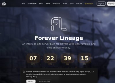 Forever Lineage server screenshot - Interlude gameplay